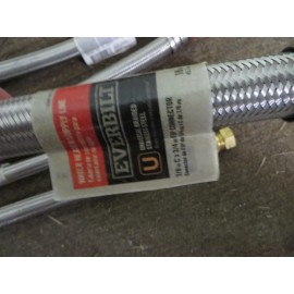 Everbilt LOT OF 7 EVERBILT 18 inch WATER HEATER SUPPLY LINE SS w/3 "C" NUTS MISSING