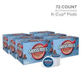 Swiss Miss Milk Chocolate Hot Cocoa, Keurig Single-Serve Hot Chocolate K-Cup Pods, 72 Count