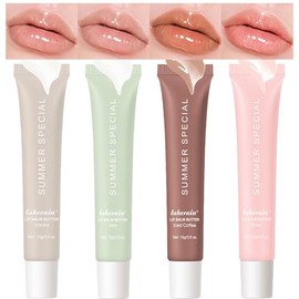 Bálsamo nutritivo de mantequilla brillante para labios, ligero, antiadherente, juego de cuidado de labios de larga duración