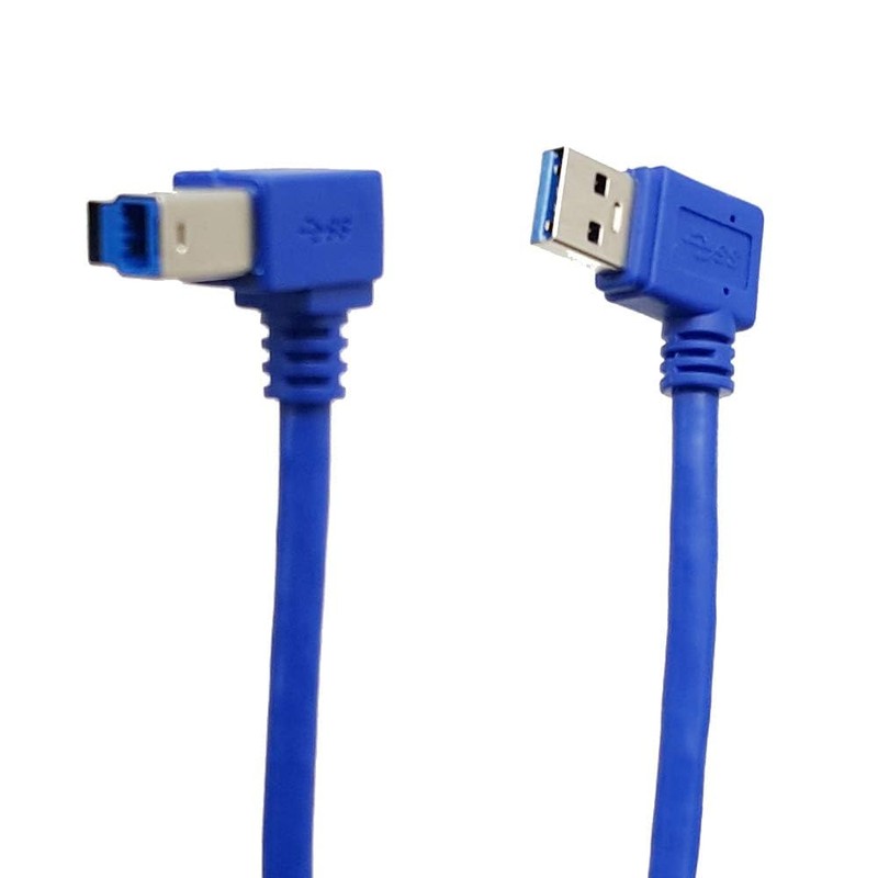 Seadream Angled USB3.0 Printer Cable; 2Pack SuperSpeed USB 3.0 A