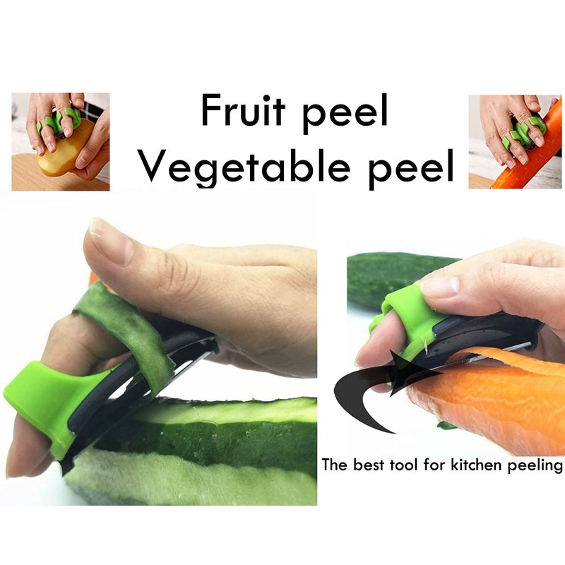 4 Pack Palm Peeler,Hand Vegetable Peeler, Finger Grips Comfortable to