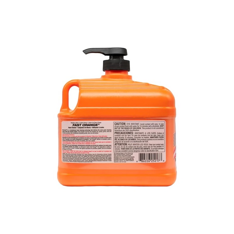 Permatex 25217 Fast Orange Pumice Lotion Limpiador Manos Galón Onzas