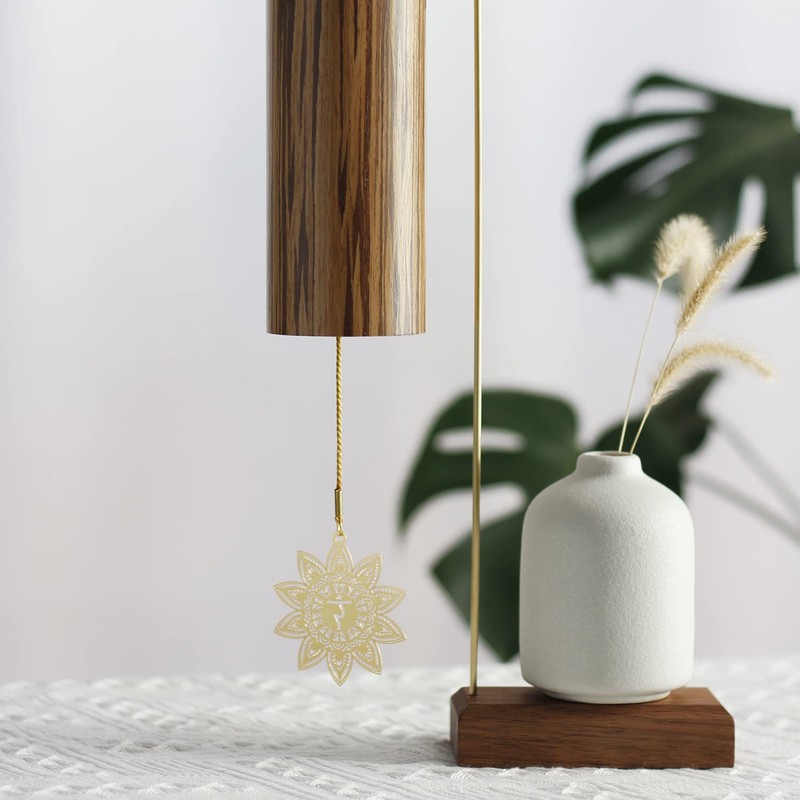 Mowind Chakra Chimes Natural Bamboo Wind Chimes Meditation Chord Windchime