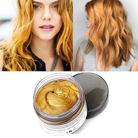 Hair Colour Wax Instant Hair Colour Disposable Hair Mud Natural Hairstyle Cream Tempor?re Modelling Clay Pomade Unisex Gold