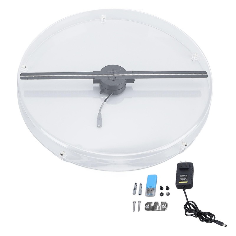 3D Hologram Fan, Desktop Hologram Advertising Display Fan with Transparent