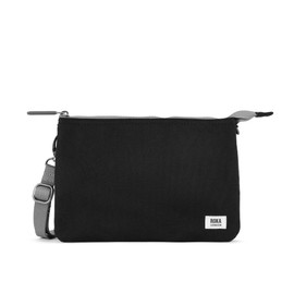 ROKA Carnaby XL Slim Crossbody Bags for Women & Men - 3 Compartments, Chunky Zip, Removable & Adjustable Strap for Phone, Wallet, Keys - Flax Yellow