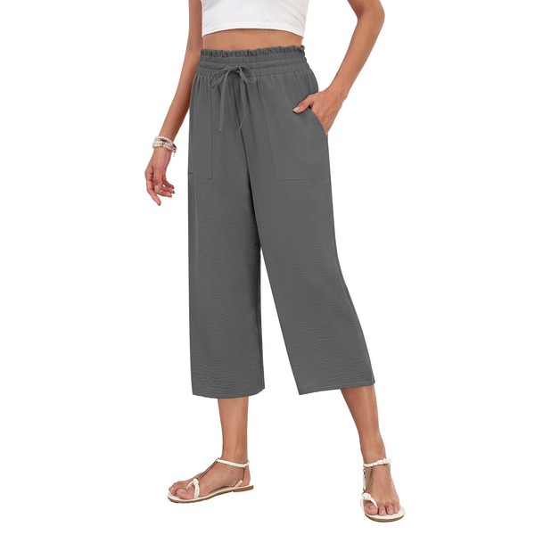 LAOLASI Womens Capri Pants 2024 Summer Business Work Casual Pants