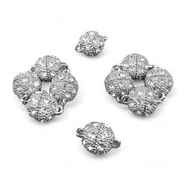 Gleader Magnetic Clasps, Silver, 12 mm