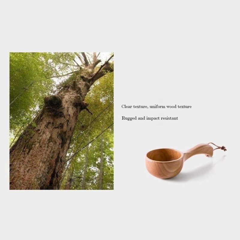 IBLAY Wooden Kitchen Scoop Ladle for Bath Salt Canisters Flour