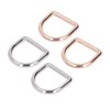 120Pcs Metal D Rings Seamless Interface Strong Load Bearing Gold