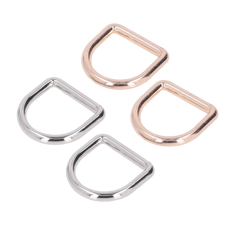 120Pcs Metal D Rings Seamless Interface Strong Load Bearing Gold