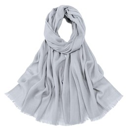 Van Der Rich ® - Cotton Blend Scarf 90 cm x 180 cm - Women - Men, gray