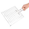 Fish Grilling Basket,Meat Burger Long Handle Mesh Basket Folding Stand,Folding