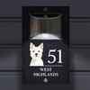 Custom Signs Solar Illuminated Modern Anthracite House Number Sign 24cm
