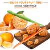 Mabor 6Pcs Orange Peeler Tool Plastic Citrus Lemon Peeler Orange