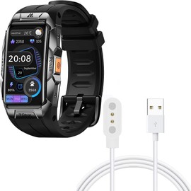 Compatible for KOSPET Tank X1 Charger, Blueshaweu 2 Pin Magnetic USB Replacement Charging Compatible with KOSPET Tank X1 1.47" Smart Watch/AMAZTIM TANK X1 1.47 Inch Fitness Tracker (White)