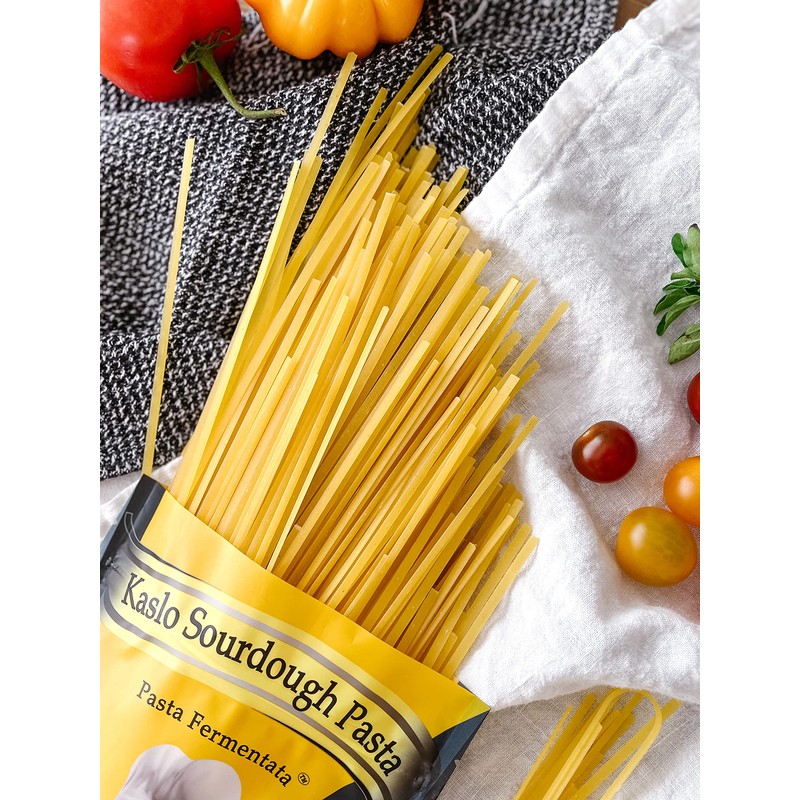 Kaslo Sourdough Pasta, Linguini, Non-GMO, Vegan, Egg-Free, Nut-free, Canadian, 454