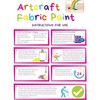 artcraft by anglo Neon Blue Fabric Paint, 60ml Textile Paint.