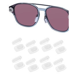 8 Pairs Replacement Nose Pads for Costa Del Mar South Point/Flagler/Wingman/Fernandina/Peli; Nose Pieces for Oakley Cartridge OX5137/Cathode OX3233/Spindle OX3235, White Silicone Soft Pads