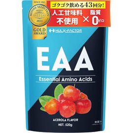 [Acerola flavor] Essential amino acid supplement EAA No artificial sweeteners Hulk Factor 520g Made in Japan