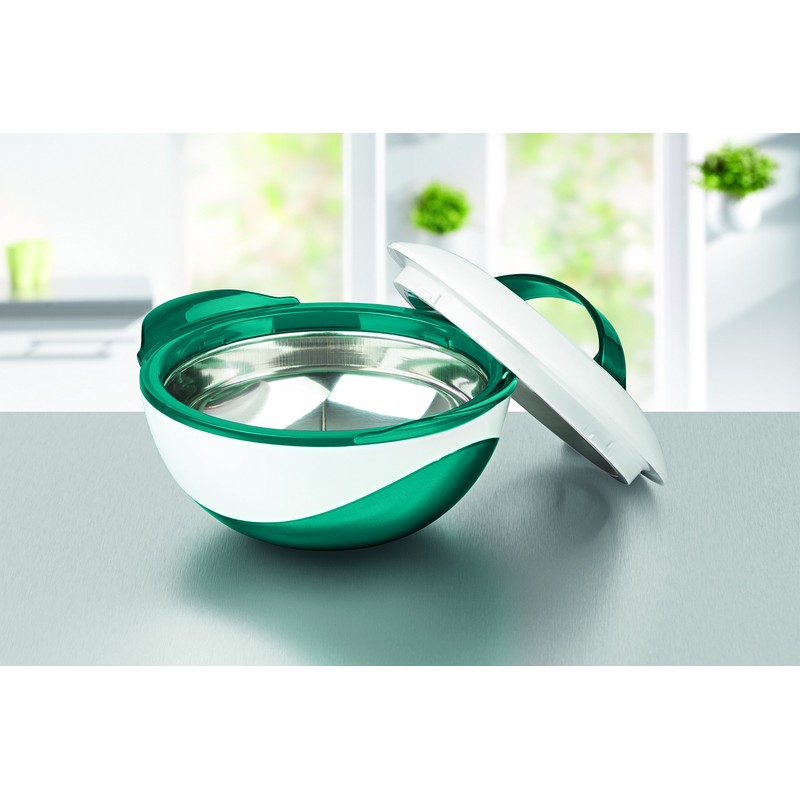 GOURMETmaxx Thermo-Bowl, Green/White, 400 ml
