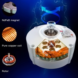 Marsrock 600r/m 100/200/300/400/500/600W 12V or 24V Permanent Magnet Generator AC Alternator for Vertical or Horizontal Wind Turbine 100/200/300/400/500/600W Wind Generator (12V)