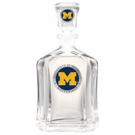 Heritage Pewter Michigan Capitol Decanter | 24 OZ Liquor Pourer | Expertly Crafted Pewter Glass