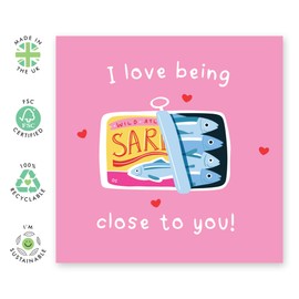Funny & Romantic Love Card – I Love Being Close to You – Gifts for Her, Him, Women, Men, Partner, Wife, Husband, Wife, Girlfriend, Darling, Spouse, Couples - Anniversary Cards - Comes with Stickers