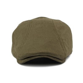 HIQIU Suede Flat Cap Men's Beret Cap, Vintage Peaked Cap Men's Flat Cap Women's Leisure Newsboy Cap Beret Hat, Army Green, Unit size