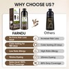 FARNDU Dark Brown Hair Dye Shampoo for Gray Hair Coverage