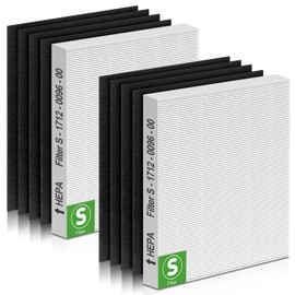 XBGG 2 Pack C545 HEPA Replacement Filter S Compatible with Winix C545 Air Purifier, Replaces Part 1712-0096-00 and 2522-0058-00, 2 HEPA Filter + 8 Pre-Filters