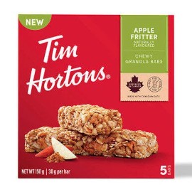 Tim Hortons Apple Fritter Granola Bars, Peanut Free, 5 Count,