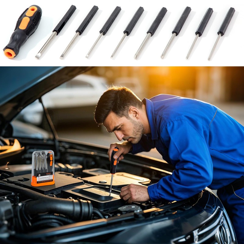 AUTODECO Car Emergency Roadside Assistance Kit with Jumper Cables Tire