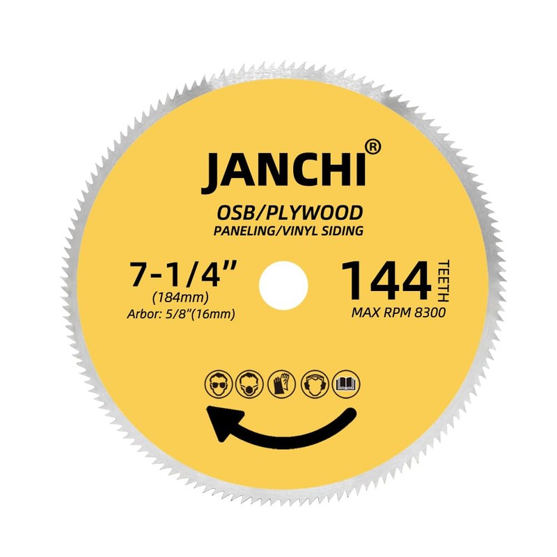 3Pack 7-1/4 Inch 144T Circular Saw Blade, Plywood, OSB, Paneling