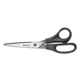 Westcott 13135 Value Line Stainless Steel Shears, Black, 8-Inch Long