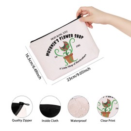 Horror Movie Lover Gift NYC Mushnik’s Shop EST 1986 Scary Movies Inspired Zipper Pouch Makeup Bag (Flower shop CA)