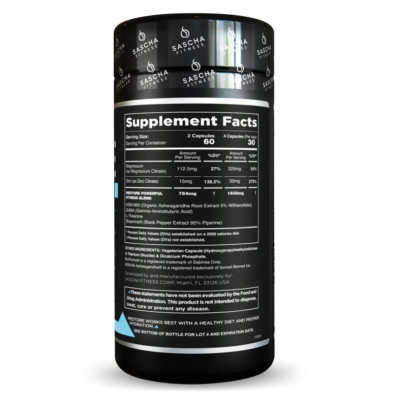 RESTORE Cortisol Night Support-SACHA FITNESS