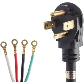 HDX 6 ft. 10/4 30 Amp 4-Prong Dryer Power Cord, black