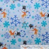 Signature BonEful Fabric FQ Cotton Quilt Blue Aqua White Llama