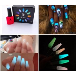 Lé Mussa Top Efecto Neón Para Uñas Semipermanente Brilla De Noche