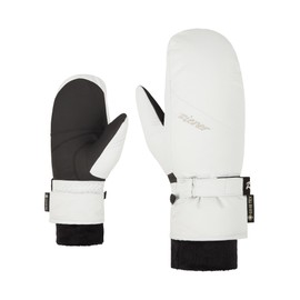 Ziener Women's KLAIRO Ski Mittens / Winter Sports | Gore-Tex Very Warm White Fog, 6.5