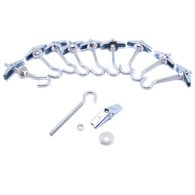 BENLIUDH 10pcs Ceiling Hooks, M6 × 100mm Spring Toggle Wing