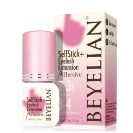 BEYELIAN Sensitive Lash Cluster Glue,Strong Hold Eyelash Extension Black Glue Long Lasting 3-4 Weeks Waterproof & Hypoallergenic Formaldehyde-Free for Open Eyes DIY Salon Use Only(5ML)