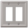 Amerelle 149RRBN Chelsea Wall Plate, Double Rocker-GFCI, Brushed Nickel
