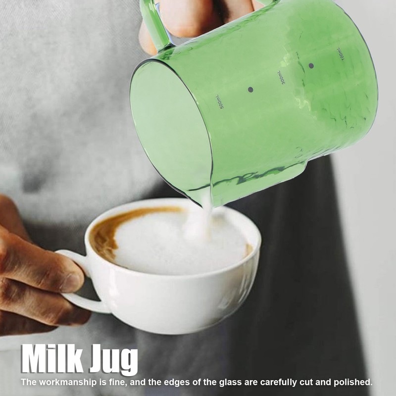 500ml Milk Frothing Pitcher Multipurpose Borosilicate Glass Milk Jug for