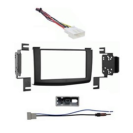 Harmony Audio Compatible with Nissan Rogue 2008 2009 2010 Double DIN Stereo Harness Radio Install Dash Kit Package