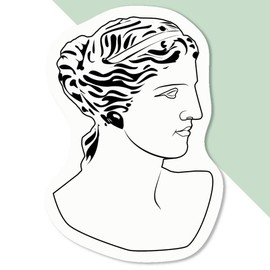 Azeeda 4 x Klein 50mm 'Venus Büste' Permanente Aufkleber (DW00125984)