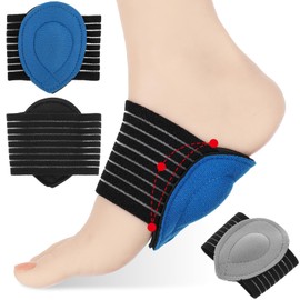 Arch Brace, 2-Piece Metatarsal Bandage Adjustable Plantar Fasciitis Bandage Metatarsal Bandage for Men and Women to Relieve Plantar Fasciitis and Arch Pain (Blue)