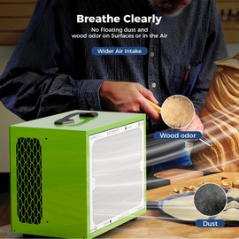 ALORAIR Intake Air Filtration System Woodworking with Strong Vortex Fan, Hanging Mode for Garage Works Shop, Shop Dust Collectors, Purecare 780S