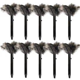 Ostrich Feather Duster Fluffy Natural Genuine Ostrich Feathers Eco-Friendly Reusable for Cleaning SuppliesColor: Model-15"-brown-10 Pieces